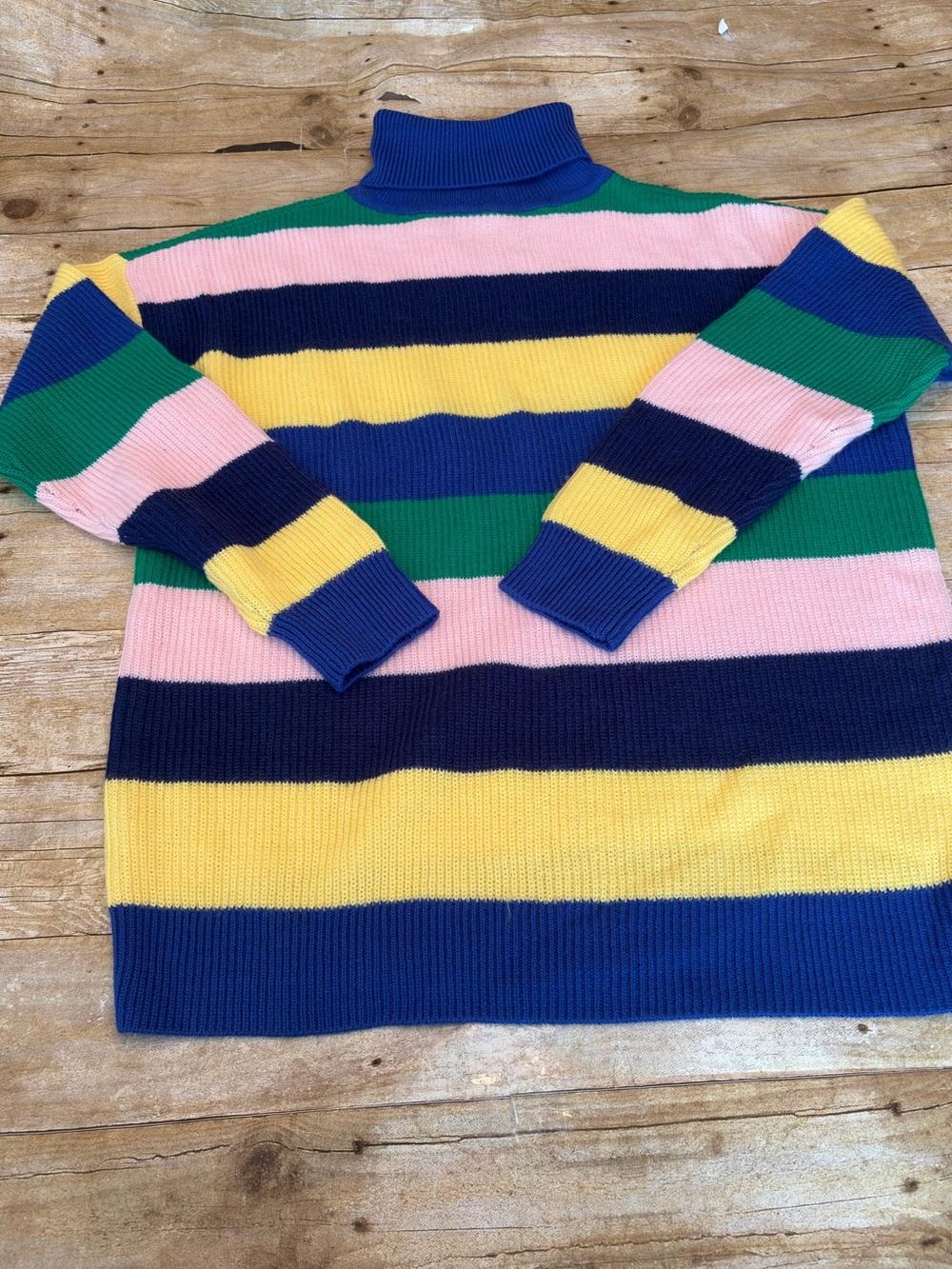 Lovers + Friends multi-colored striped turtleneck sweater -S
